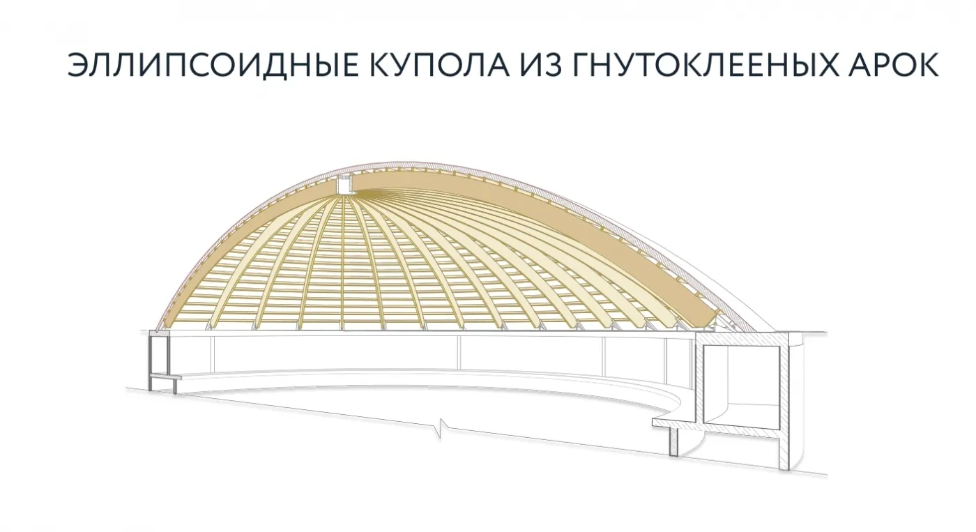 Большепролетные конструкции купол